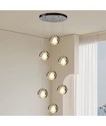 Zeetiana Round Chrome Pendant Lights, Modern Raindrop Hanging Lamp, Ceiling - $296.01