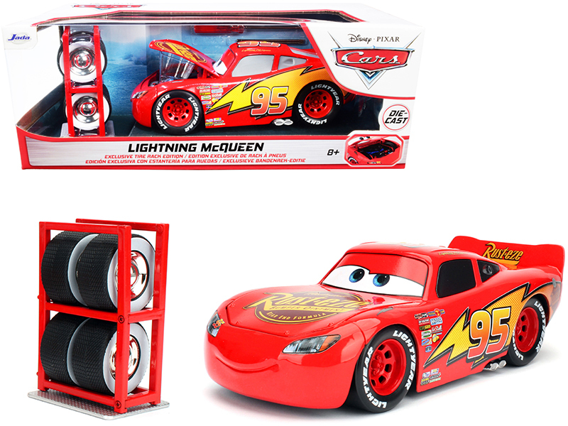 Lightning McQueen #95 Red with Extra Wheels Disney & Pixar "Cars" Movie "Hollywo - $51.49