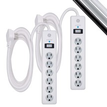 Ge 6-Outlet Surge Protector, 2 Pack, 10 Ft Extension Cord, Power Strip, ... - £34.70 GBP