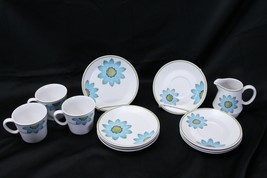 Noritake Up Sa Daisy Bread Plates Saucers Cups Cream Pitcher Lot of 12 - £23.49 GBP