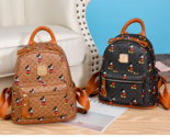 Brown Black Backpack Shoulder Bag Mickey Mouse Purse Zip New Disney Gold... - $29.95