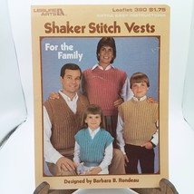 Shaker Stitch Vests for the Family by Barbara Rondeau, Leisure Arts Leaflet 390 - $7.85