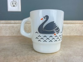 Termocrisa  Milk Glass  White  / Gray  Swan 8 Oz. Stackable Mug - $10.78