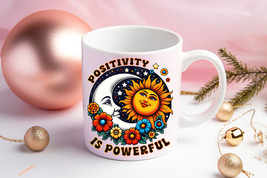 Positivity is Powerful Cat Mug 11oz, Best Gift for Wedding - £6.75 GBP