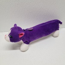 Lisa Frank Playtime Kitten Purple Plush Cat Pencil Holder Zipper Case 11&quot; RARE! - £75.33 GBP