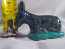 Vallauris French Art - Vintage Green Donkey - Clay Glazed Figurine - Hom... - $18.46