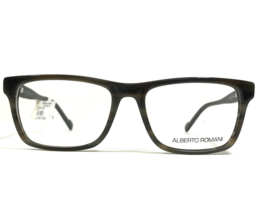 Alberto Romani Eyeglasses Frames AR 8001 GRY Black Gray Square 54-17-140 - £29.29 GBP
