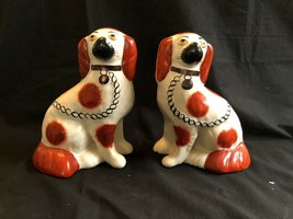 antique pair of staffordshire dogs - $270.02