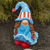 Zaer Ltd. Lady Patriot Garden Gnomes The Americanas (Gnome in Fluffy Dress) - £106.73 GBP+
