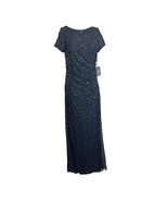 Adrianna Papell Navy Sequin Gown Dress Womens Size 10 Cruise Wedding Pro... - $187.11