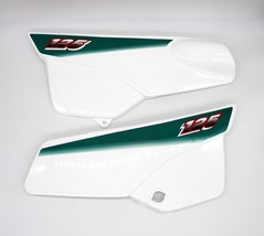 Yamaha DT125 White Side Panels Set Stickers Gray Green Red - £42.74 GBP