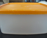 Vintage Tupperware Sheer Storage Container #311-78 with Orange Lid l #31... - $11.57