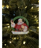 Vintage 1990 Coco Cola Trim A Tree Collection Ornament Season&#39;s Greeting... - £16.02 GBP