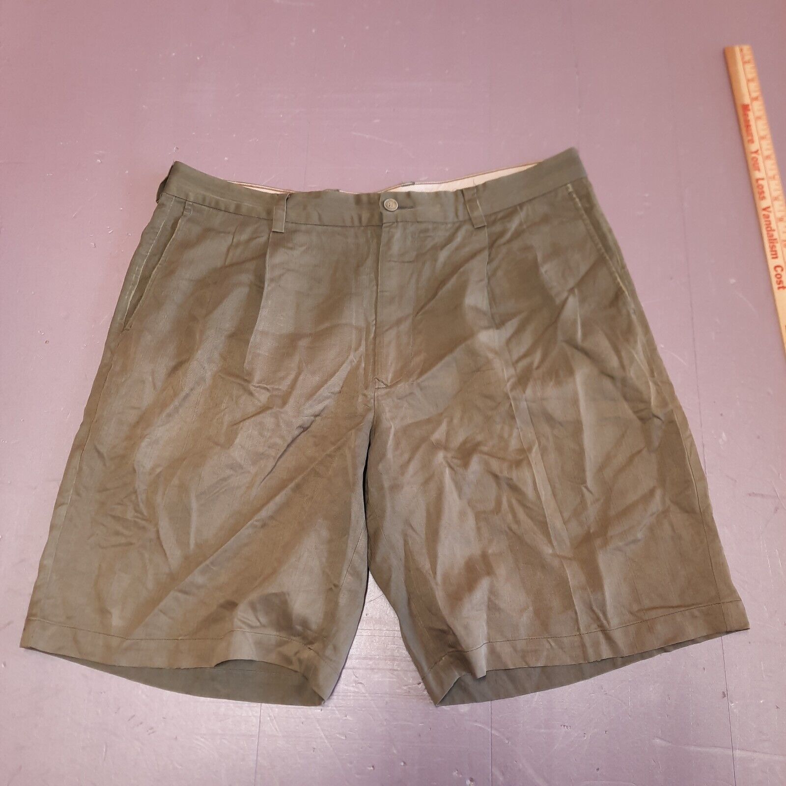 Tommy Bahama Cargo Shorts Men 35 Brown Silk Blend Casual Summer Outdoor Wear - £14.52 GBP