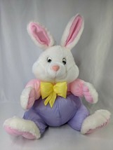 Kids of America Nylon Rabbit Plush 18 Inch Pink Purple Body Stuffed Animal Toy - $43.95