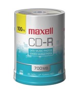 Maxell 648200 - CDR80100S 700MB 80-Minute CD-Rs (100-ct Spindle) - £55.23 GBP