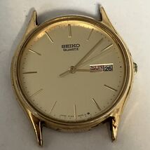Seiko Day &amp; Date Gold Tone Quartz Watch 5Y23-8030 New Battery Needs Watc... - €34,19 EUR