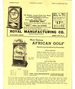 African Golf Bouncing Ball Royal Trade Stimulator Game Machine Magazine AD 1975 - $23.35