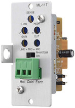 TOA ML-11T Switchable Microphone/Line Input Module with Mute-Send/Receive - £65.18 GBP