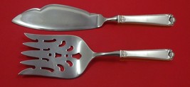 George II Rex Hand Chased by Watson Sterling Silver Fish Serving Set Custom Made - $150.58