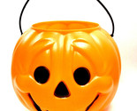 Halloween Orange Pumpkin Trick Or Treat Bucket Pail 2010 General Foam Pl... - £9.79 GBP