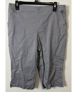 Croft &amp; Barrow Mid Rise Stretch Waist Sleet Gray Denim Capris Size 14 Pe... - $37.88 CAD