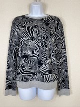 Topman Womens Size XS Zebra Knit Sweatshirt Blouse Long Sleeve - $7.67