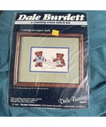 Dale Burdett Country Cross Stitch Kit Cutting Out Paper Dolls Vintage 19... - $21.71 CAD