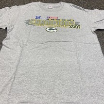 Green Bay Packers Shirt Men&#39;s Medium Gray 2007 North Division Playoffs - $11.88