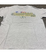 Green Bay Packers Shirt Men&#39;s Medium Gray 2007 North Division Playoffs - £9.51 GBP
