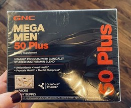 GNC Mega Men 50 Plus Vitapak Program 30 Packets (EXP 02/25) Free Shipping - $39.74