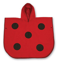 Little Life Kids Ladybird Poncho With a Hood Towel Red L12510 - £28.66 GBP