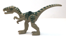 Lego Dinosaur Minifigure Dark Tan Coelophysis / Gallimimus Green Stripes 5882 - £7.86 GBP