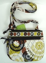 Vera Bradley Cocoa Moss Little Flap Hipster Crossbody Purse - New - £38.66 GBP