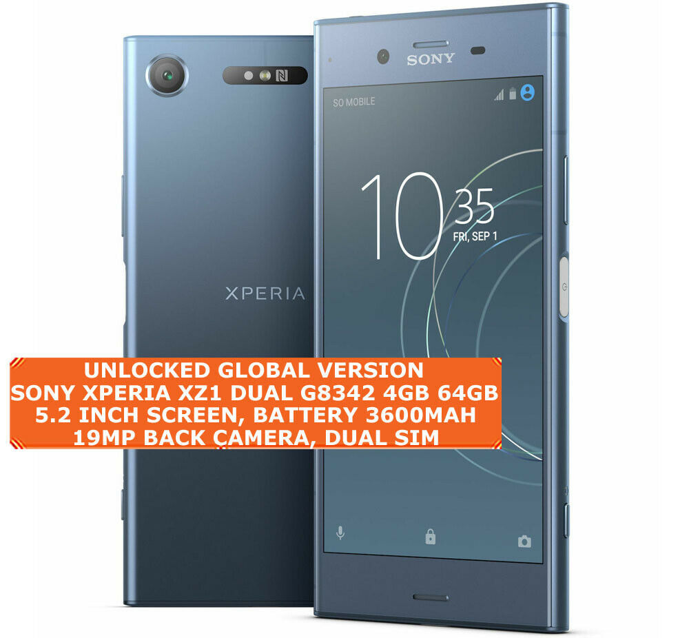 SONY XPERIA XZ1 G8342 Dual Sim 4gb 64gb Octa Core 5.2" HD 19mp 4g LTE Smartphone - $309.99