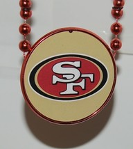 NFL San Francisco 49ers 18 Inch Party Beads Red SF Medallion image 2