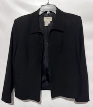 Talbots Blazer Jacket Rich Black Wool Pockets Classic Elegant Career Siz... - £21.42 GBP