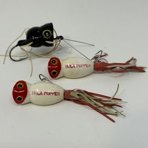 3 Vintage Plastic Fly Fishing Fred Arbogast Hula Poppers/Unbranded Frog Topwater - £15.81 GBP