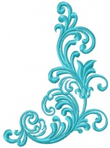 Victorian Scroll Pattern  Machine Embroidery Designs. - $3.75