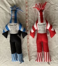 Two Dammit Dolls Original WIN 00 Red Blue White Stripes - $14.84