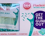 564 Count ~ Plackers ~ Micro Mint ~ Dental Flossers ~ Six (6)-90 Count P... - $29.92