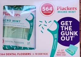 564 Count ~ Plackers ~ Micro Mint ~ Dental Flossers ~ Six (6)-90 Count P... - £23.83 GBP