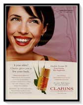 Clarins Paris Double Serum 38 Anti-Aging Vintage 2001 Print Magazine Ad - $9.70