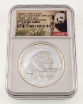 2015 Chine 2 ML Haut Relief Panda Smithsonian Bao NGC PF70 Ucam W / Boîte - £155.75 GBP