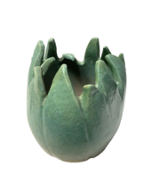 Art Studio Handmade Pottery Vase/Pot Green Signed E.A. &#39;90 - £15.16 GBP