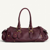 ZARA BNWT 2025. BURGUNDY RED EXTENDED LEATHER BAG LIMITED EDITION. 6596/... - €341,57 EUR