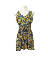 Vintage Luger Sun Dress Romper 80s 90s Floral Dropped Waist Midi Retro M... - £23.70 GBP