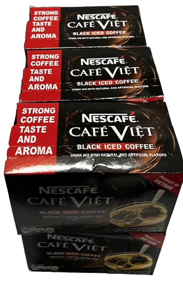 NESCAFÉ Cafe VIET Instant Iced Black Coffee Mix 90 Sachets Exp:10/2023 See Pics. - $49.49