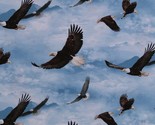 Cotton Eagles Flying Sky Air Landscape Animals Fabric Print by the Yard ... - $11.95
