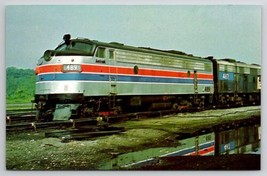 Amtrak 489 1978 At Harmon NY Railroad Train Postcard D35 - £3.70 GBP